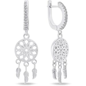 Brilio Silver Originálne strieborné visiace náušnice Lapač snov EA733W Brilio Silver Originálne strieborné visiace náušnice Lapač snov EA733W