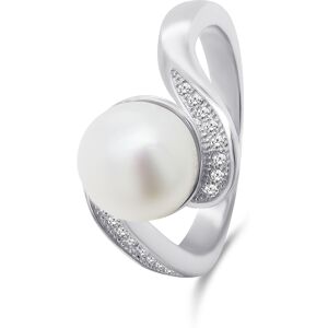 Brilio Silver Pôvabný strieborný prsteň s pravou perlou RI061W 50 mm Brilio Silver Pôvabný strieborný prsteň s pravou perlou RI061W 50 mm