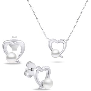 Brilio Silver Strieborný set šperkov Srdce s pravými perlami SET234W (náhrdelník, náušnice) Brilio Silver Strieborný set šperkov Srdce s pravými perlami SET234W (náhrdelník, náušnice)