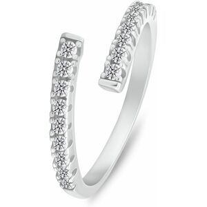 Brilio Silver Slušivý strieborný otvorený prsteň so zirkónmi RI144W 60 mm Brilio Silver Slušivý strieborný otvorený prsteň so zirkónmi RI144W 60 mm