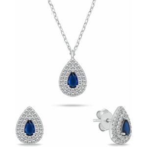 Brilio Silver Set šperkov s tmavomodrými zirkónmi Tear Drop SET284WB (náhrdelník, náušnice) Brilio Silver Set šperkov s tmavomodrými zirkónmi Tear Drop SET284WB (náhrdelník, náušnice)