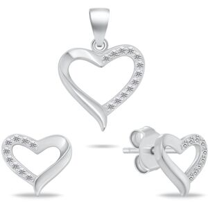 Brilio Silver Strieborný set šperkov Srdiečka so zirkónmi SET270W (prívesok, náušnice) Brilio Silver Strieborný set šperkov Srdiečka so zirkónmi SET270W (prívesok, náušnice)