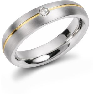 Boccia Titanium Titánový snubný prsteň s diamantom 0130-06 48 mm Boccia Titanium Titánový snubný prsteň s diamantom 0130-06 48 mm