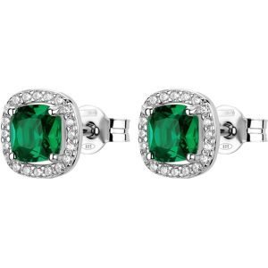 Brosway Oslnivé strieborné náušnice Fancy Life Green FLG141 Brosway Oslnivé strieborné náušnice Fancy Life Green FLG141
