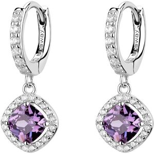 Brosway Strieborné kruhové náušnice s kubickými zirkónmi Fancy Magic Purple FMP125 Brosway Strieborné kruhové náušnice s kubickými zirkónmi Fancy Magic Purple FMP125