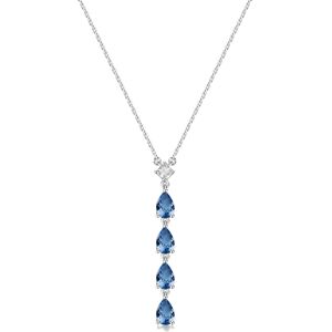 Brosway Strieborný náhrdelník s kubickými zirkónmi Freedom Blue Fancy FFB110 Brosway Strieborný náhrdelník s kubickými zirkónmi Freedom Blue Fancy FFB110