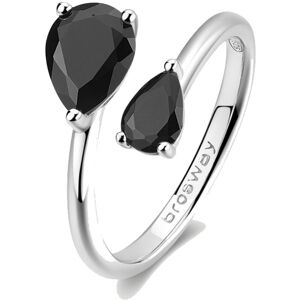 Brosway Strieborný otvorený prsteň Mystery Black Fancy FMB119 54 mm Brosway Strieborný otvorený prsteň Mystery Black Fancy FMB119 54 mm