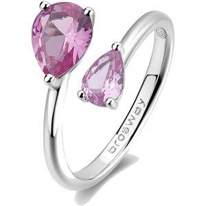 Brosway Strieborný otvorený prsteň Vibrant Pink Fancy FVP114 54 mm Brosway Strieborný otvorený prsteň Vibrant Pink Fancy FVP114 54 mm
