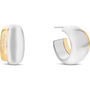 Calvin Klein Masívne bicolor kruhové náušnice Refine 35000613 Calvin Klein Masívne bicolor kruhové náušnice Refine 35000613