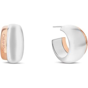 Calvin Klein Masívne bicolor kruhové náušnice Refine 35000614 Calvin Klein Masívne bicolor kruhové náušnice Refine 35000614