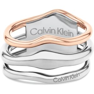 Calvin Klein Módny dámsky bicolor prsteň z ocele CK Wavy 35000651 58 mm Calvin Klein Módny dámsky bicolor prsteň z ocele CK Wavy 35000651 58 mm