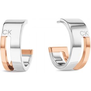 Calvin Klein Nadčasové kruhové bicolor náušnice Geometric Essentials 35000678 Calvin Klein Nadčasové kruhové bicolor náušnice Geometric Essentials 35000678
