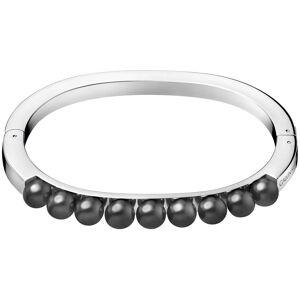 Calvin Klein Pevný oceľový náramok s čiernymi perličkami Circling KJAKMD04010 5,4 x 4,3 cm - XS Calvin Klein Pevný oceľový náramok s čiernymi perličkami Circling KJAKMD04010 5,4 x 4,3 cm - XS