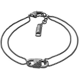 Emporio Armani Čierny pánsky náramok s kryštálmi EGS3173001 Emporio Armani Čierny pánsky náramok s kryštálmi EGS3173001