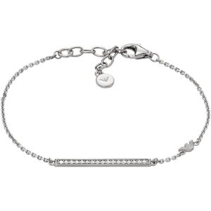 Emporio Armani Nadčasový strieborný náramok pre ženy so zirkónmi EG3592040 Emporio Armani Nadčasový strieborný náramok pre ženy so zirkónmi EG3592040