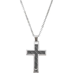 Emporio Armani Pánsky oceľový náhrdelník Kríž EGS1705040 Emporio Armani Pánsky oceľový náhrdelník Kríž EGS1705040