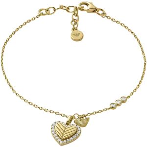 Emporio Armani Romantický pozlátený náramok pre ženy so zirkónmi Srdce EG3623710 Emporio Armani Romantický pozlátený náramok pre ženy so zirkónmi Srdce EG3623710