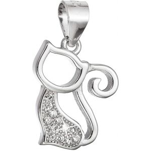 Evolution Group Hravý strieborný prívesok Mačka so zirkónmi 14037.1 crystal Evolution Group Hravý strieborný prívesok Mačka so zirkónmi 14037.1 crystal