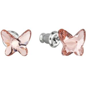 Evolution Group Náušnice s ružovo-oranžovými kryštálmi Swarovski Motýľ 51048.3 rose peach Evolution Group Náušnice s ružovo-oranžovými kryštálmi Swarovski Motýľ 51048.3 rose peach