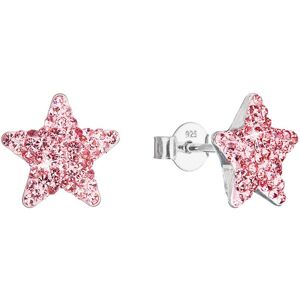 Evolution Group Strieborné náušnice Hviezdičky s kryštálmi Preciosa 31312.3 light rose Evolution Group Strieborné náušnice Hviezdičky s kryštálmi Preciosa 31312.3 light rose