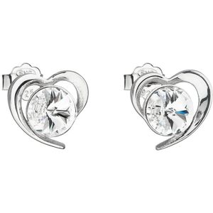 Evolution Group Strieborné náušnice s kryštálmi Swarovski biele srdce 31259.1 Evolution Group Strieborné náušnice s kryštálmi Swarovski biele srdce 31259.1