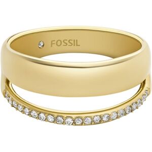 Fossil Štýlový pozlátený prsteň so zirkónmi Archival JOF01036710 54 mm Fossil Štýlový pozlátený prsteň so zirkónmi Archival JOF01036710 54 mm
