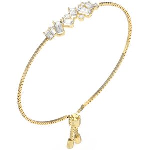 Guess Pozlátený náramok s kryštálmi a zirkónmi Chandelier JUBB05363JWYG 18,5 cm Guess Pozlátený náramok s kryštálmi a zirkónmi Chandelier JUBB05363JWYG 18,5 cm