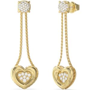 Guess Jedinečné visiace náušnice s kryštálmi LOVE JUBE05462JWYGT/U Guess Jedinečné visiace náušnice s kryštálmi LOVE JUBE05462JWYGT/U