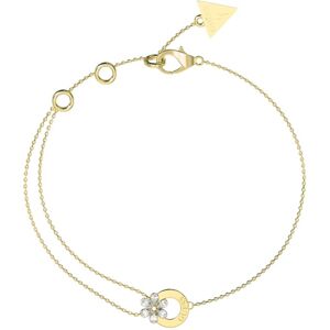 Guess Nežný pozlátený náramok s kvetinou Lily JUBB05111JWYG 18,4 cm Guess Nežný pozlátený náramok s kvetinou Lily JUBB05111JWYG 18,4 cm
