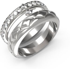 Guess Oceľový prsteň s kryštálmi Stylish Guess JUBR04586JWRH 50 mm Guess Oceľový prsteň s kryštálmi Stylish Guess JUBR04586JWRH 50 mm