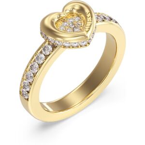 Guess Pôvabný pozlátený prsteň Srdce s kryštálmi LOVE JUBR05464JWYG 52 mm Guess Pôvabný pozlátený prsteň Srdce s kryštálmi LOVE JUBR05464JWYG 52 mm