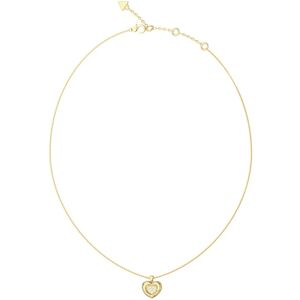 Guess Slušivý pozlátený náhrdelník so srdiečkom LOVE JUBN05463JWYGT/U Guess Slušivý pozlátený náhrdelník so srdiečkom LOVE JUBN05463JWYGT/U
