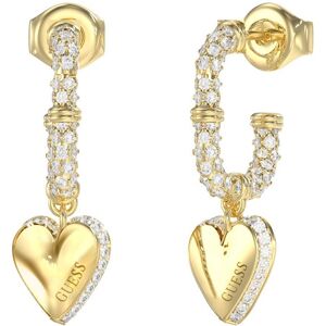 Guess Srdcové pozlátené náušnice By Your Side JUBE06075JWYGT/U Guess Srdcové pozlátené náušnice By Your Side JUBE06075JWYGT/U