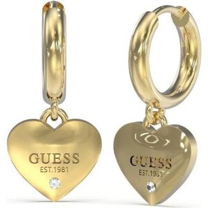 Guess Srdiečkové kruhové náušnice z ocele Huggie Me JUBE03145JWYGT/U Guess Srdiečkové kruhové náušnice z ocele Huggie Me JUBE03145JWYGT/U