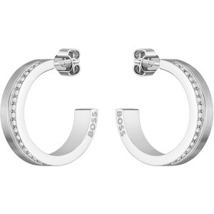Hugo Boss Slušivé oceľové kruhové náušnice 1580526 Hugo Boss Slušivé oceľové kruhové náušnice 1580526