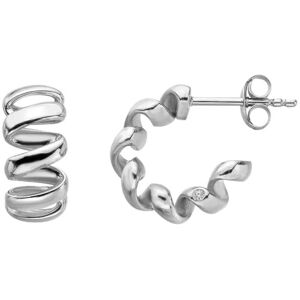 Hot Diamonds Dizajnové strieborné náušnice s diamantmi Twist DE881 Hot Diamonds Dizajnové strieborné náušnice s diamantmi Twist DE881