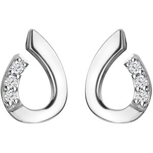 Hot Diamonds Elegantné strieborné náušnice s diamantmi Much Loved DE729 Hot Diamonds Elegantné strieborné náušnice s diamantmi Much Loved DE729