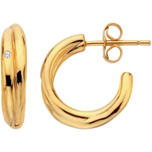 Hot Diamonds Minimalistické pozlátené náušnice s diamantmi Jac Jossa Soul DE811 Hot Diamonds Minimalistické pozlátené náušnice s diamantmi Jac Jossa Soul DE811