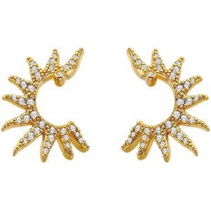 Hot Diamonds Moderné pozlátené náušnice s diamantom a topazami SOL DE898 Hot Diamonds Moderné pozlátené náušnice s diamantom a topazami SOL DE898