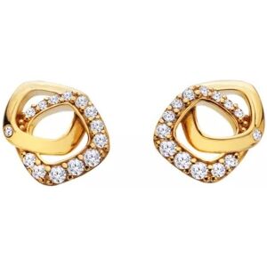 Hot Diamonds Moderné pozlátené náušnice s diamantmi a topásami Connected DE857 Hot Diamonds Moderné pozlátené náušnice s diamantmi a topásami Connected DE857