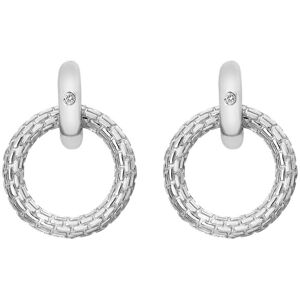 Hot Diamonds Moderné strieborné náušnice s diamantmi Woven DE691 Hot Diamonds Moderné strieborné náušnice s diamantmi Woven DE691