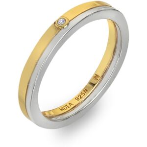 Hot Diamonds Pozlátený strieborný prsteň s diamantom Parellel DR308 54 mm Hot Diamonds Pozlátený strieborný prsteň s diamantom Parellel DR308 54 mm
