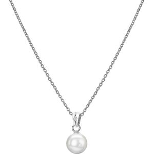 Hot Diamonds Pôvabný strieborný náhrdelník s diamantom a perličkou Diamond Amulets DP895 (retiazka, prívesok) Hot Diamonds Pôvabný strieborný náhrdelník s diamantom a perličkou Diamond Amulets DP895 (retiazka, prívesok)
