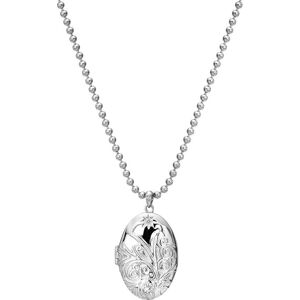 Hot Diamonds Strieborný oválny náhrdelník s diamantom Memories Locket DP773 Hot Diamonds Strieborný oválny náhrdelník s diamantom Memories Locket DP773