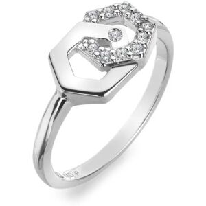 Hot Diamonds Strieborný prsteň s diamantom a topásami Hexagon DR314 54 mm Hot Diamonds Strieborný prsteň s diamantom a topásami Hexagon DR314 54 mm