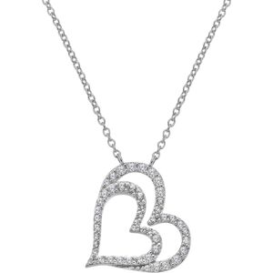 Hot Diamonds Úchvatný strieborný srdiečkový náhrdelník Shimmer DN228 Hot Diamonds Úchvatný strieborný srdiečkový náhrdelník Shimmer DN228