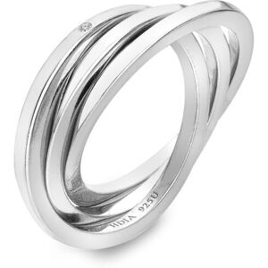 Hot Diamonds Trojitý strieborný prsteň s pravým diamantom Trio DR296 50 mm Hot Diamonds Trojitý strieborný prsteň s pravým diamantom Trio DR296 50 mm