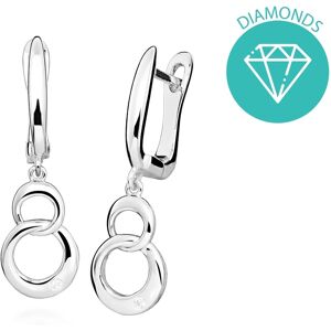 JVD Elegantné strieborné náušnice s briliantom SVLE0502SH8BI00 JVD Elegantné strieborné náušnice s briliantom SVLE0502SH8BI00