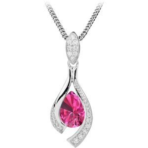 JVD Elegantný strieborný prívesok so zirkónmi SVLP0010SH8R100 JVD Elegantný strieborný prívesok so zirkónmi SVLP0010SH8R100