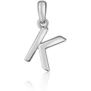 JVD Minimalistický strieborný prívesok písmeno "K" SVLP0948XH2000K JVD Minimalistický strieborný prívesok písmeno "K" SVLP0948XH2000K